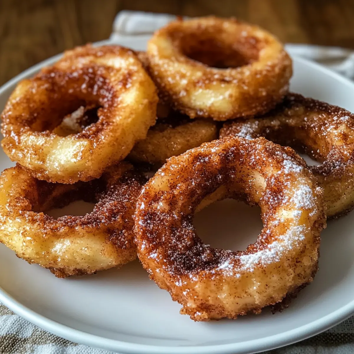 Zimtapfelringe aus der Heißluftfritteuse – Knuspriger Genuss